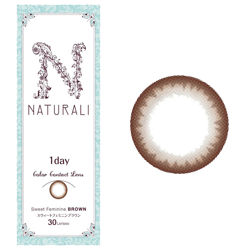 清貨優惠! Naturali 1-day 30pcs Sweet Feminine Brown (14.2mm)